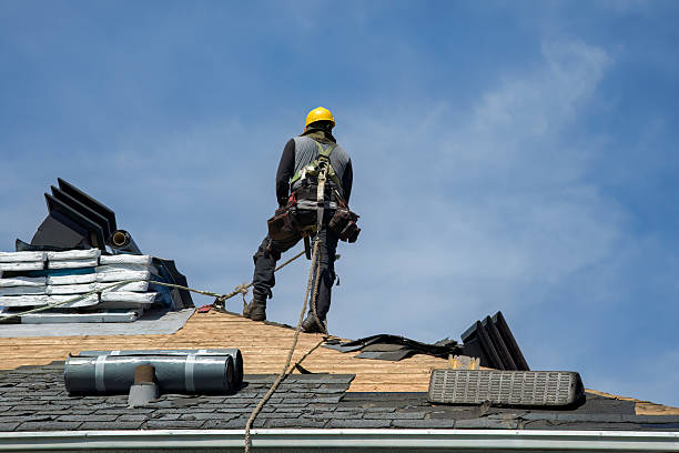Professional Flat Roof Repair technician working in Grand Blanc, MI